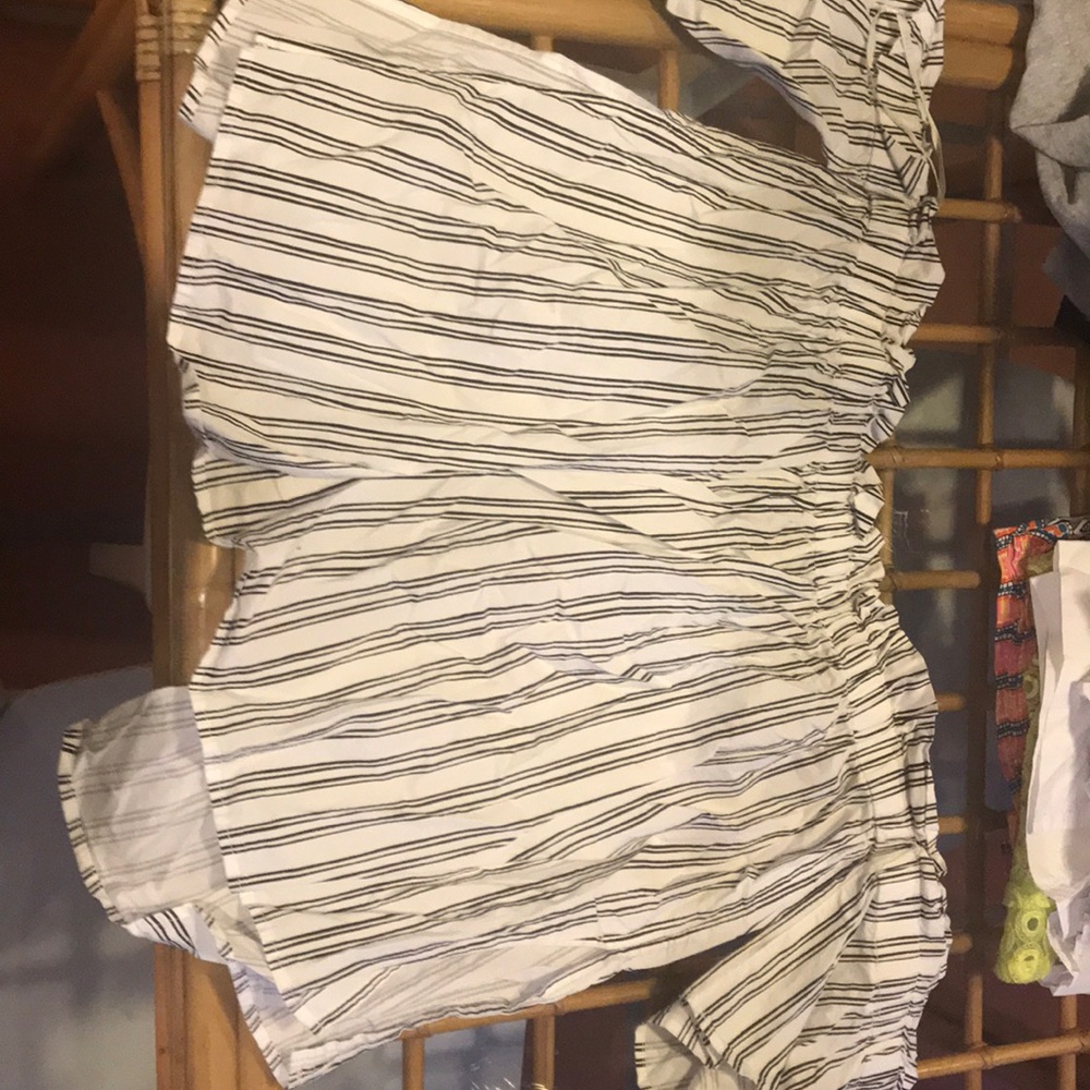 Black and White Off-The-Shoulder shirt